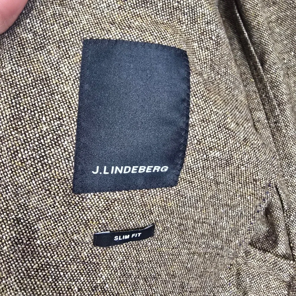 J.Lindeberg Patrick Soft Donegal Wool Blazer Brown Tweed Slim Fit E 44L Angelico